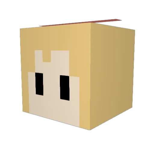 munazo34 Minecraft avatar head, 3D render