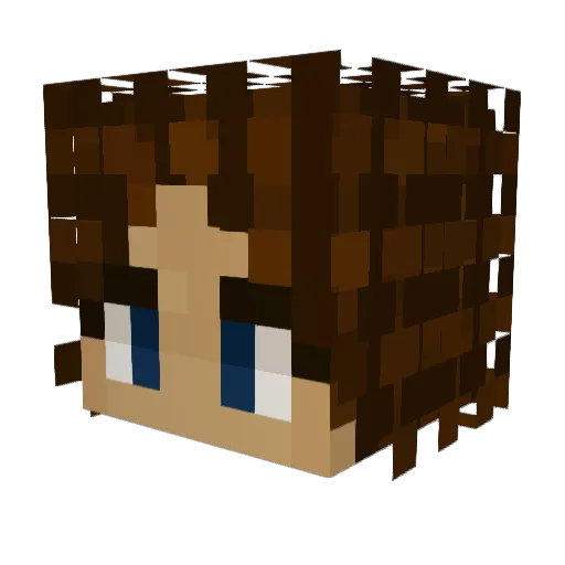 munch_ Minecraft avatar head, 3D render