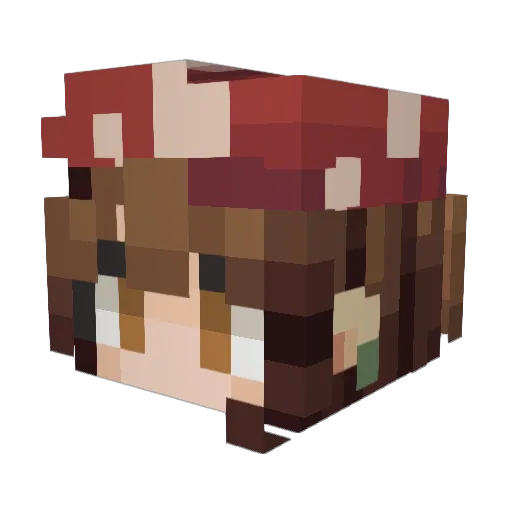 munchette000 Minecraft avatar head, 3D render
