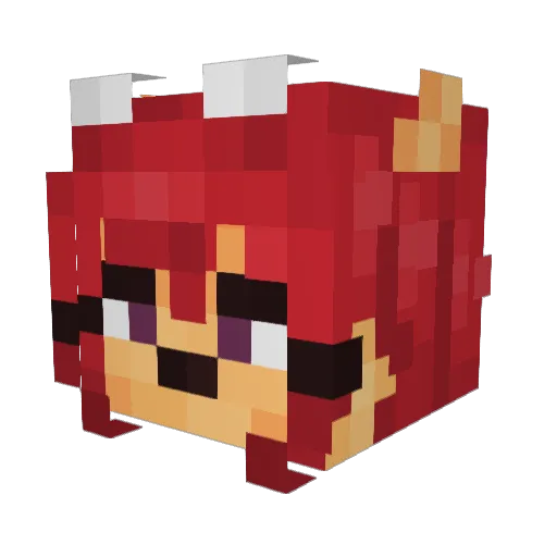 munchii__ Minecraft avatar head, 3D render