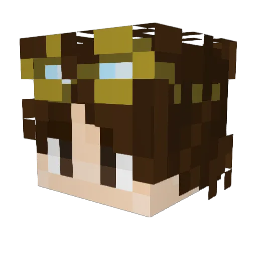 munchkincatty Minecraft avatar head, 3D render