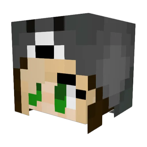 munchkinfate Minecraft avatar head, 3D render
