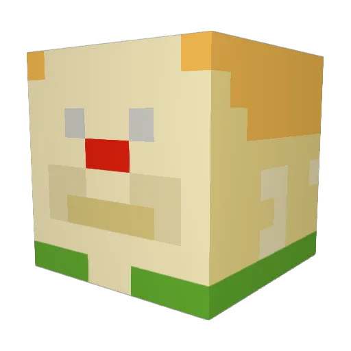 munchmafia Minecraft avatar head, 3D render