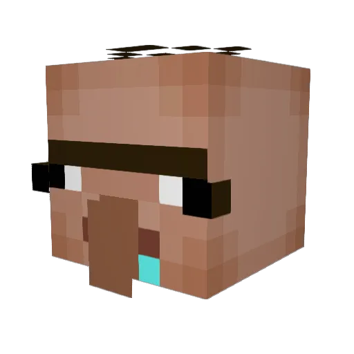 munchness Minecraft avatar head, 3D render