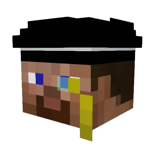 munchville Minecraft avatar head, 3D render