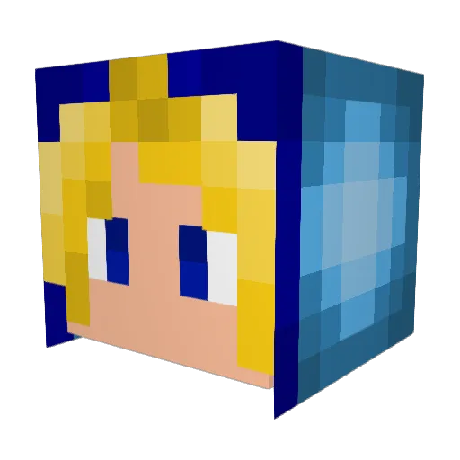 mundota Minecraft avatar head, 3D render