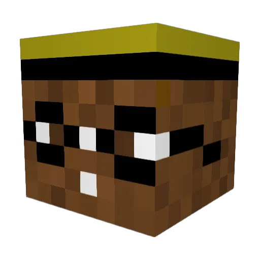 munds_ Minecraft avatar head, 3D render