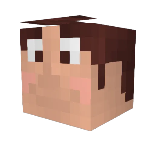 munduuu Minecraft avatar head, 3D render