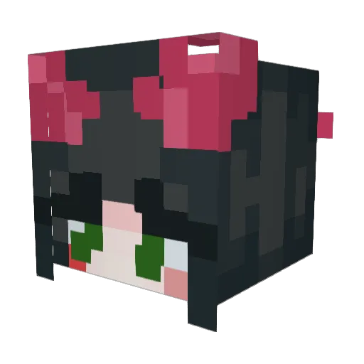 munepoj Minecraft avatar head, 3D render