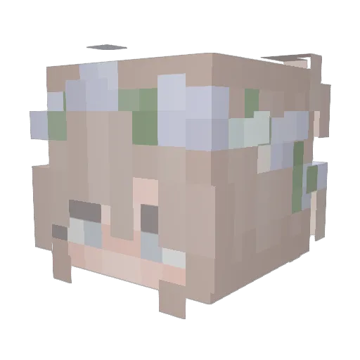 muneralochka Minecraft avatar head, 3D render