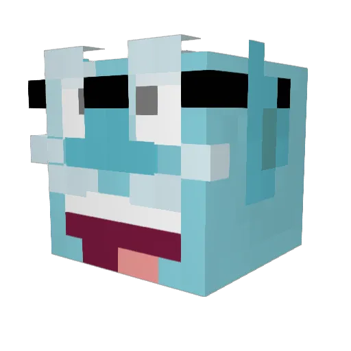 mungdal Minecraft avatar head, 3D render