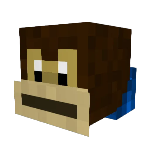 mungy_v Minecraft avatar head, 3D render