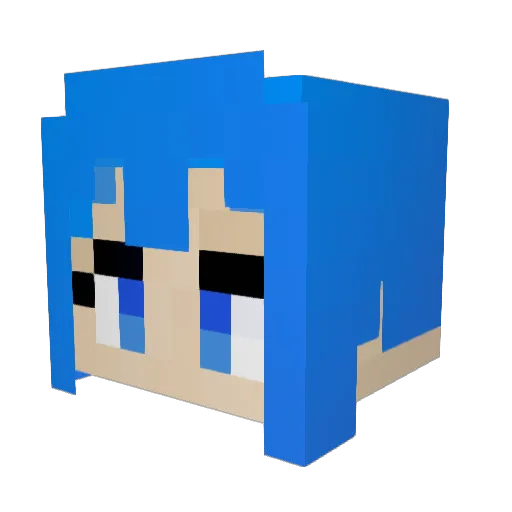 muniel8 Minecraft avatar head, 3D render