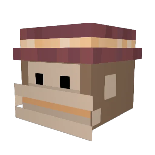 munkkie Minecraft avatar head, 3D render