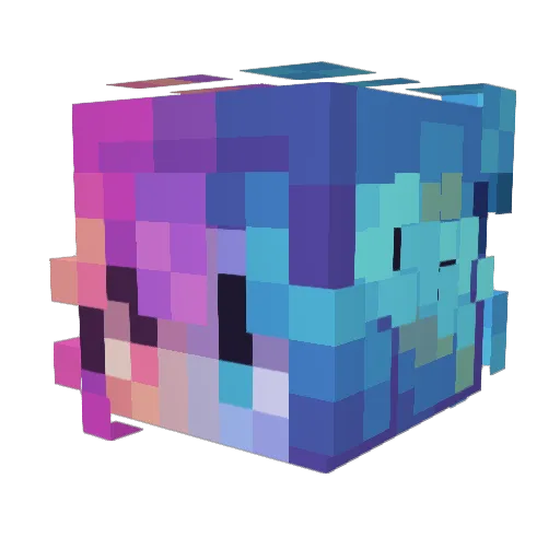 munkycool Minecraft avatar head, 3D render