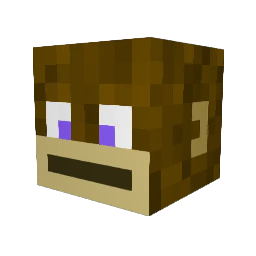 munkyshark Minecraft avatar head, 3D render