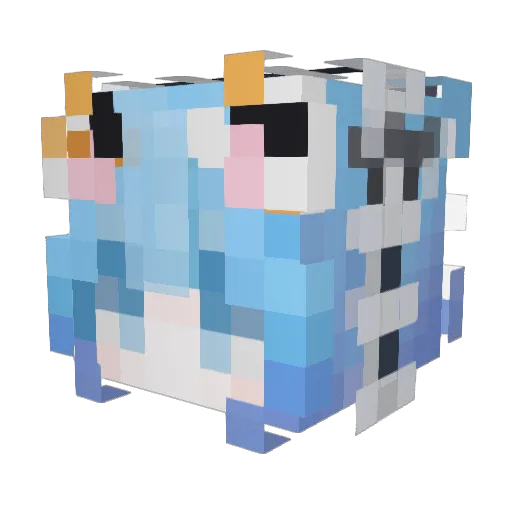 muo_ran Minecraft avatar head, 3D render