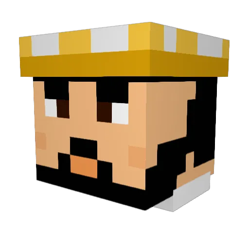 muox Minecraft avatar head, 3D render