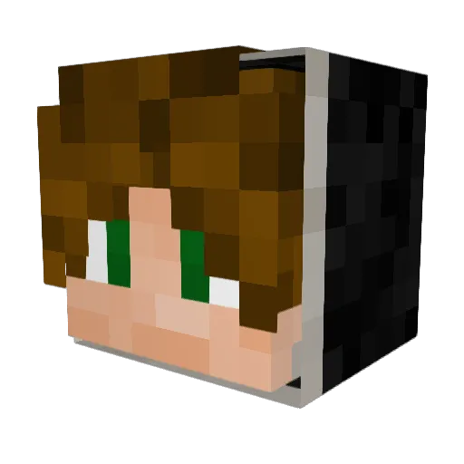 muppCharlie Minecraft avatar head, 3D render