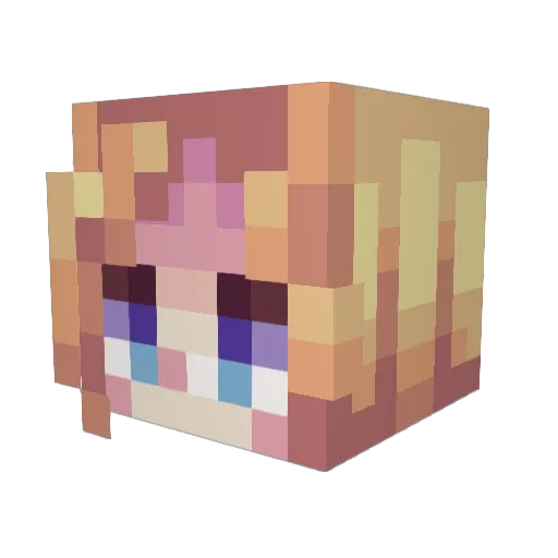 muppetworm Minecraft avatar head, 3D render