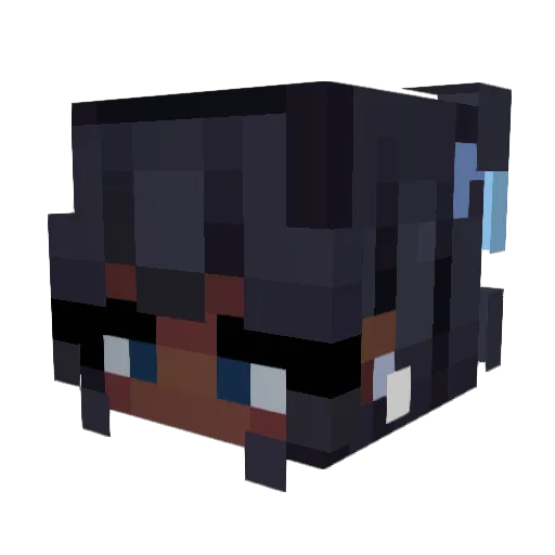 muqulala Minecraft avatar head, 3D render