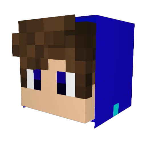 muragaku Minecraft avatar head, 3D render