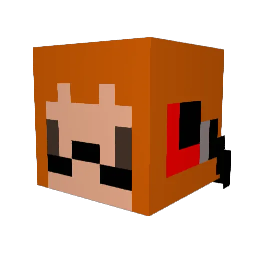 murahiko Minecraft avatar head, 3D render
