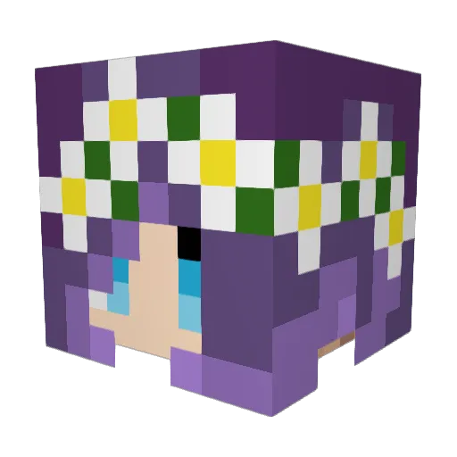 murakaito Minecraft avatar head, 3D render