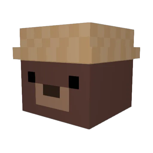 muramura2 Minecraft avatar head, 3D render