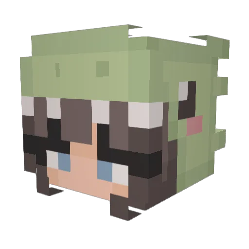 muran_3 Minecraft avatar head, 3D render