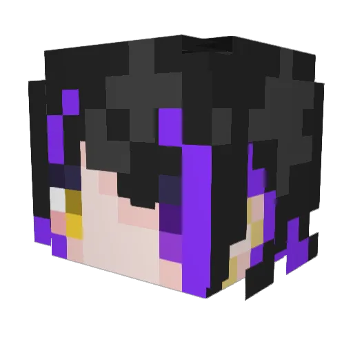 murasaki_pp Minecraft avatar head, 3D render