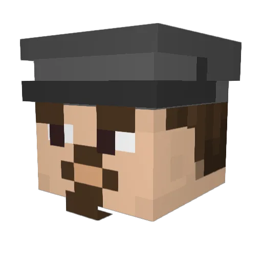 murasaky70 Minecraft avatar head, 3D render