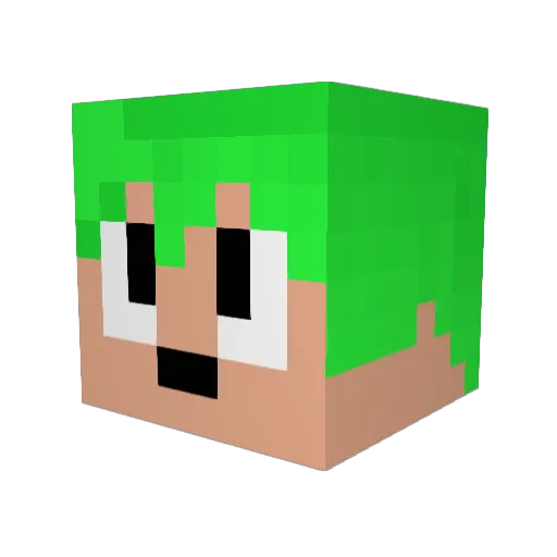 murayosi Minecraft avatar head, 3D render