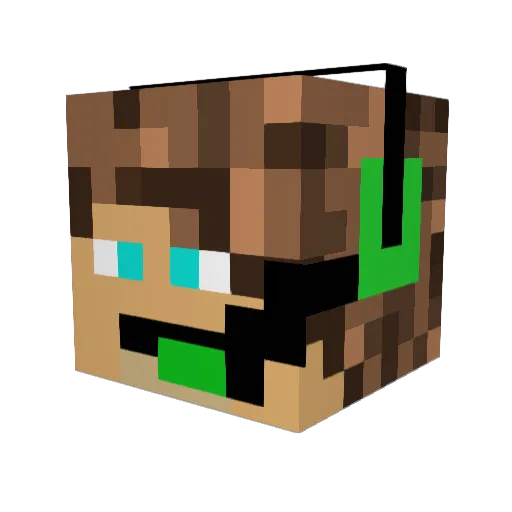 murder808 Minecraft avatar head, 3D render