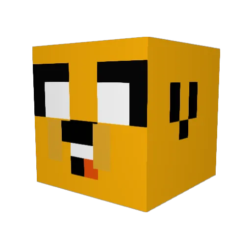 murivio Minecraft avatar head, 3D render