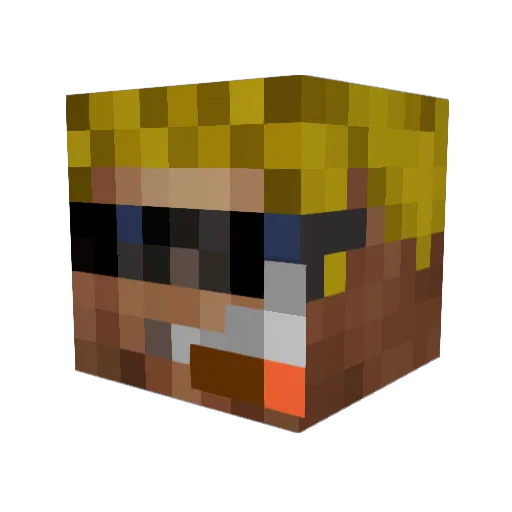 muromanfin Minecraft avatar head, 3D render