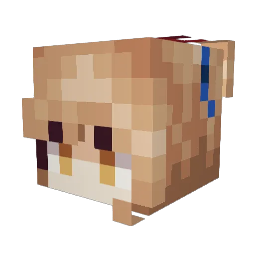 murongyunhai Minecraft avatar head, 3D render