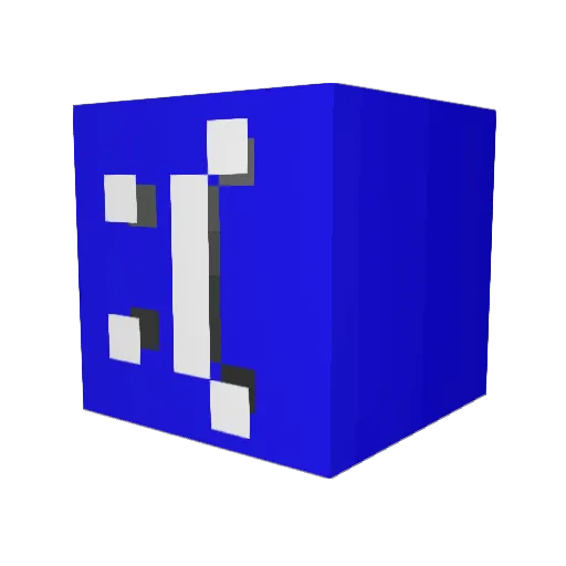 murpett Minecraft avatar head, 3D render