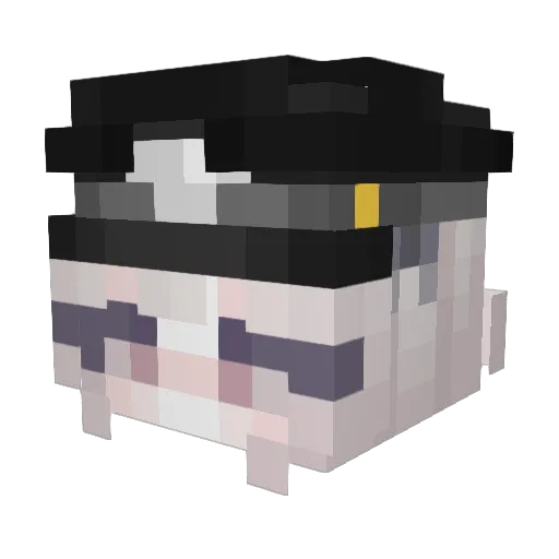 muruler Minecraft avatar head, 3D render