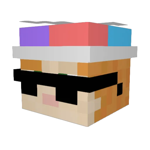 murzynytancuja Minecraft avatar head, 3D render