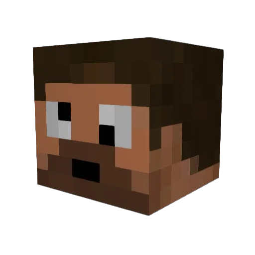 musadinosaur Minecraft avatar head, 3D render