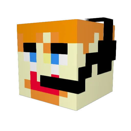 musanha Minecraft avatar head, 3D render