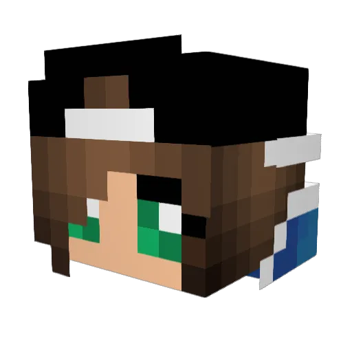 muscleshoal Minecraft avatar head, 3D render