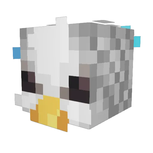 museofships Minecraft avatar head, 3D render