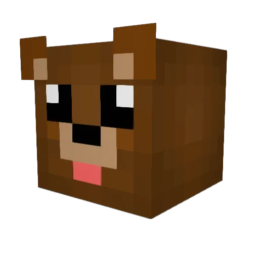 mushelle Minecraft avatar head, 3D render
