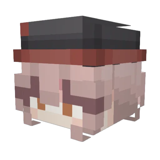 musheroom92 Minecraft avatar head, 3D render