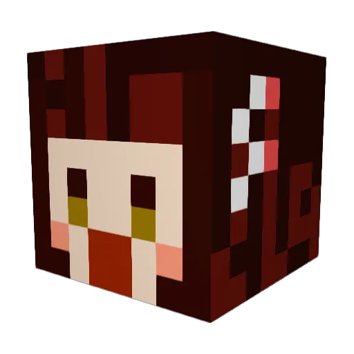 mushie4444 Minecraft avatar head, 3D render