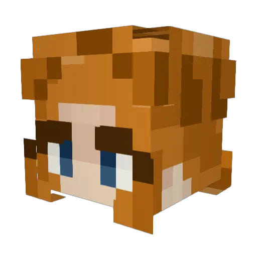 mushiroomoo Minecraft avatar head, 3D render
