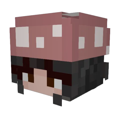 mushmooniii Minecraft avatar head, 3D render