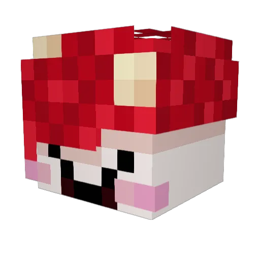 mushroom0131 Minecraft avatar head, 3D render